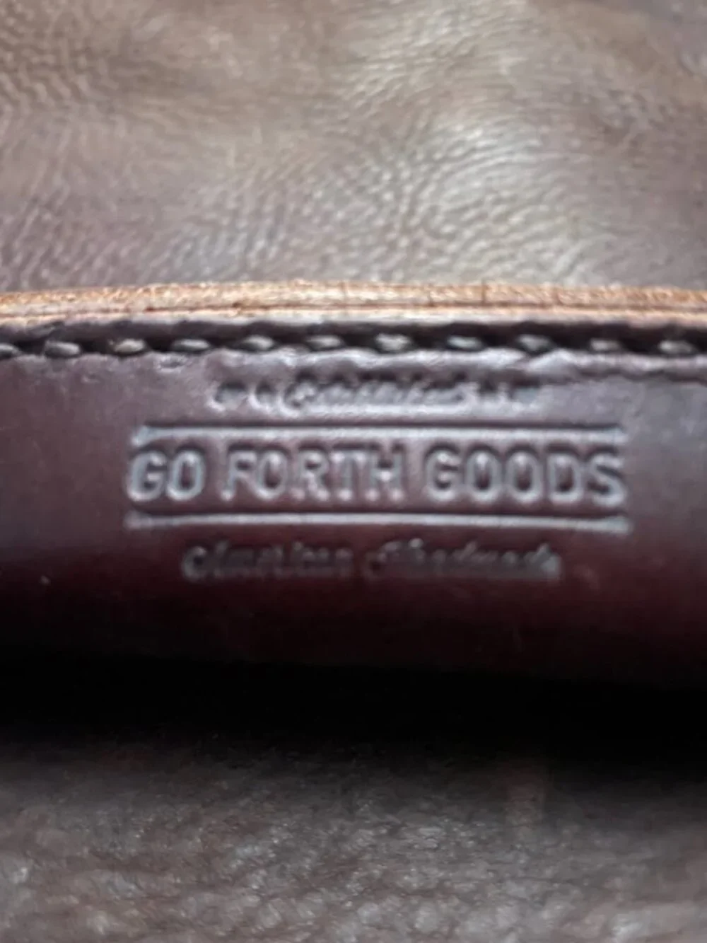 Go Forth Goods Gunnar Military Leather Duffle Bag - Picture 5 of 6